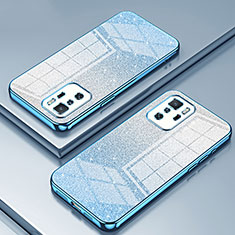 Ultra-thin Transparent TPU Soft Case Cover SY2 for Xiaomi Redmi Note 10 Pro 5G Blue