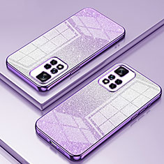 Ultra-thin Transparent TPU Soft Case Cover SY2 for Xiaomi Redmi Note 11 Pro 5G Purple