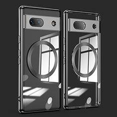 Ultra-thin Transparent TPU Soft Case Cover with Mag-Safe Magnetic AN1 for Google Pixel 7a 5G Black