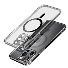 Ultra-thin Transparent TPU Soft Case Cover with Mag-Safe Magnetic LD1 for Apple iPhone 15 Pro Max Black