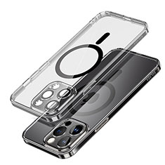 Ultra-thin Transparent TPU Soft Case Cover with Mag-Safe Magnetic LD1 for Apple iPhone 16 Pro Black