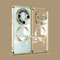 Ultra-thin Transparent TPU Soft Case Cover with Mag-Safe Magnetic P01 for Huawei Mate 60 Pro+ Plus Gold