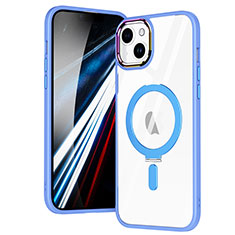 Ultra-thin Transparent TPU Soft Case Cover with Mag-Safe Magnetic SD1 for Apple iPhone 13 Sky Blue
