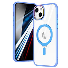 Ultra-thin Transparent TPU Soft Case Cover with Mag-Safe Magnetic SD1 for Apple iPhone 14 Sky Blue