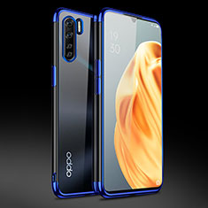 Ultra-thin Transparent TPU Soft Case Cover Z01 for Oppo K7 5G Blue