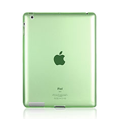 Ultra-thin Transparent TPU Soft Case for Apple iPad 4 Green