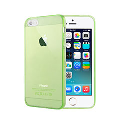 Ultra-thin Transparent TPU Soft Case for Apple iPhone 5 Green