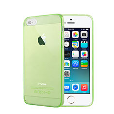 Ultra-thin Transparent TPU Soft Case for Apple iPhone 5S Green