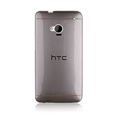 Ultra-thin Transparent TPU Soft Case for HTC One M7 Gray