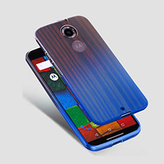 Ultra-thin Transparent TPU Soft Case for Motorola Moto X (2nd Gen) Blue