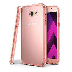 Ultra-thin Transparent TPU Soft Case H01 for Samsung Galaxy A7 (2017) A720F Pink