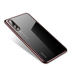 Ultra-thin Transparent TPU Soft Case H04 for Huawei P20 Pro Rose Gold