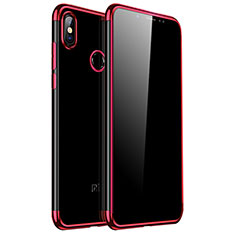 Ultra-thin Transparent TPU Soft Case H04 for Xiaomi Redmi Note 5 AI Dual Camera Red