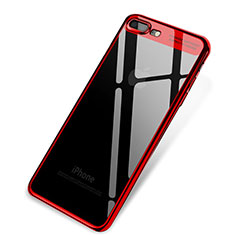 Ultra-thin Transparent TPU Soft Case Q03 for Apple iPhone 8 Plus Red