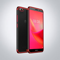Ultra-thin Transparent TPU Soft Case S01 for Huawei Y5 (2018) Red