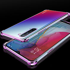 Ultra-thin Transparent TPU Soft Case S01 for Oppo Reno3 Purple