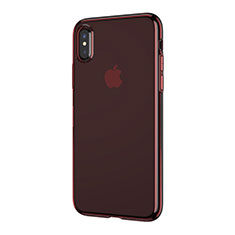 Ultra-thin Transparent TPU Soft Case T06 for Apple iPhone Xs Red