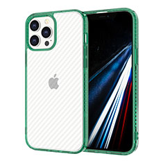 Ultra-thin Transparent TPU Soft Case YJ1 for Apple iPhone 12 Pro Max Midnight Green