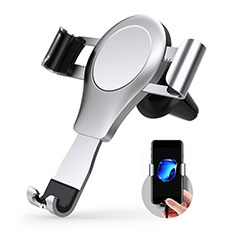 Universal Car Air Vent Mount Cell Phone Holder Stand R01 for Vivo Y31 2021 Silver