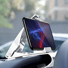 Universal Car Dashboard Mount Clip Cell Phone Holder Cradle T03 for Samsung Galaxy M12 White