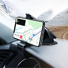 Universal Car Dashboard Mount Clip Cell Phone Holder Cradle Z04 for Vivo Y35 5G Black