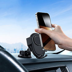 Universal Car Suction Cup Mount Cell Phone Holder Cradle BS2 for Samsung Galaxy M12 Black