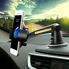 Universal Car Suction Cup Mount Cell Phone Holder Cradle H16 for Oppo A54 4G Black