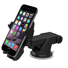 Universal Car Suction Cup Mount Cell Phone Holder Cradle M14 for Handy Zubehoer Mikrofon Fuer Smartphone Black