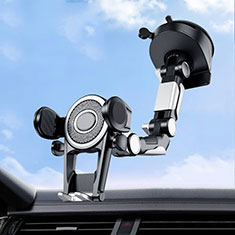 Universal Car Suction Cup Mount Cell Phone Holder Cradle N06 for Accessoires Telephone Bouchon Anti Poussiere Black