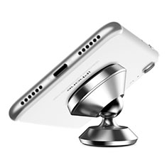 Universal Car Suction Cup Mount Magnetic Cell Phone Holder Cradle M28 for Samsung Galaxy C8 C710F Silver