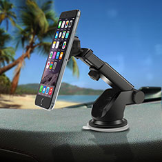 Universal Car Suction Cup Mount Magnetic Cell Phone Holder Cradle S02 for Samsung Galaxy C8 C710F Silver