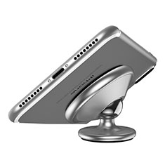 Universal Car Suction Cup Mount Magnetic Cell Phone Holder Cradle for Oppo A54 4G Silver