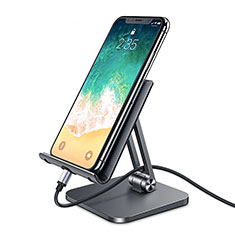 Universal Cell Phone Stand Smartphone Holder for Desk K04 for HTC Desire 19 Plus Black
