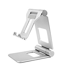 Universal Cell Phone Stand Smartphone Holder for Desk K19 for HTC Desire 21 Pro 5G Silver