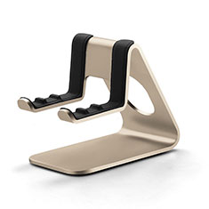 Universal Cell Phone Stand Smartphone Holder for Desk K25 for Oppo A97 5G Gold