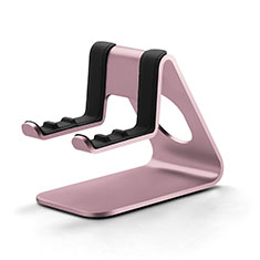 Universal Cell Phone Stand Smartphone Holder for Desk K25 for Wiko U Feel Rose Gold