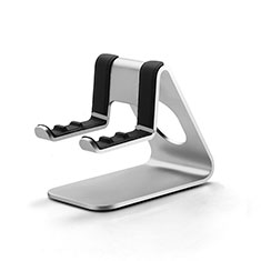 Universal Cell Phone Stand Smartphone Holder for Desk K25 for Vivo V25e Silver