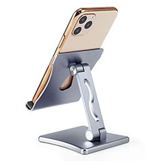 Universal Cell Phone Stand Smartphone Holder for Desk K32 for Motorola Moto G53j 5G Gray