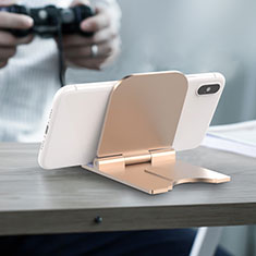Universal Cell Phone Stand Smartphone Holder for Desk N07 for Vivo Y31 2021 Gold