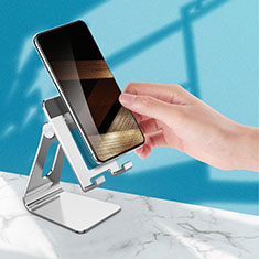 Universal Cell Phone Stand Smartphone Holder for Desk N17 for Vivo V25e Silver
