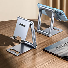 Universal Cell Phone Stand Smartphone Holder for Desk N22 for Handy Zubehoer Kfz Halterungen Handyhalter Silver
