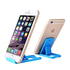 Universal Cell Phone Stand Smartphone Holder for Desk T02 for Samsung Galaxy A8+ A8 2018 Duos A730f Sky Blue