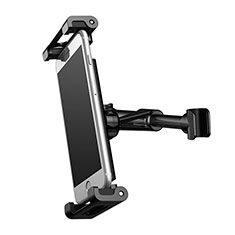 Universal Fit Car Back Seat Headrest Cell Phone Mount Holder Stand B02 for Vivo Y35 5G Black
