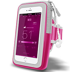Universal Gym Sport Running Jog Arm Band Strap Case A02 for Vivo X80 Lite 5G Hot Pink