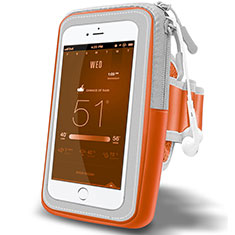 Universal Gym Sport Running Jog Arm Band Strap Case A02 for Samsung Galaxy A72 4G Orange