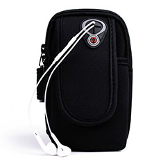 Universal Gym Sport Running Jog Arm Band Strap Case A04 for Blackberry Z30 Black