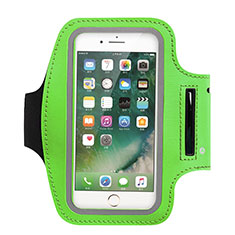 Universal Gym Sport Running Jog Arm Band Strap Case B02 for Samsung Galaxy S6 Edge Green
