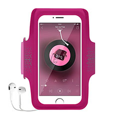 Universal Gym Sport Running Jog Arm Band Strap Case B04 for HTC Desire 21 Pro 5G Hot Pink