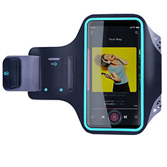 Universal Gym Sport Running Jog Arm Band Strap Case G03 for Vivo Y51 2021 Black