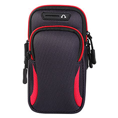 Universal Gym Sport Running Jog Arm Band Strap Case L01 for Vivo X70 Pro+ Plus 5G Red